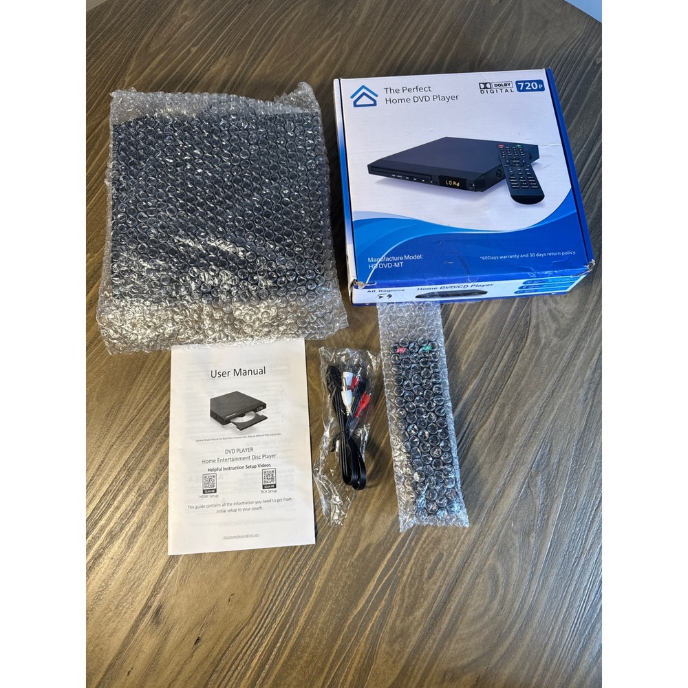 The Perfect Home DVD Player HD-DVD-MT All Region 720p Black USB Karaoke Open Box